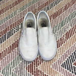 WHITE SLIP ON VANS